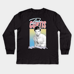 Ian Curtis // Aesthetic Style Design Kids Long Sleeve T-Shirt